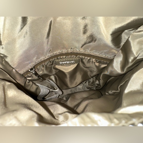 Olive green Desigual mini backpack crossbody zipper purse - Picture 11 of 14